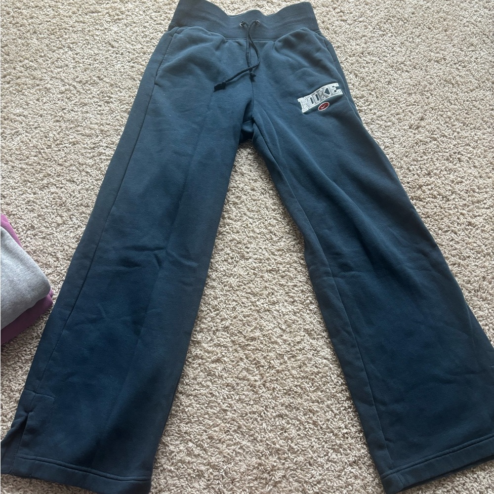Nike blue wide leg sweatpants
